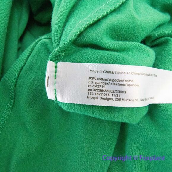 New! Eloquii Women's Plus Size Cross Front Flutter Sleeve Dress in green, 20 - Picture 13 of 16